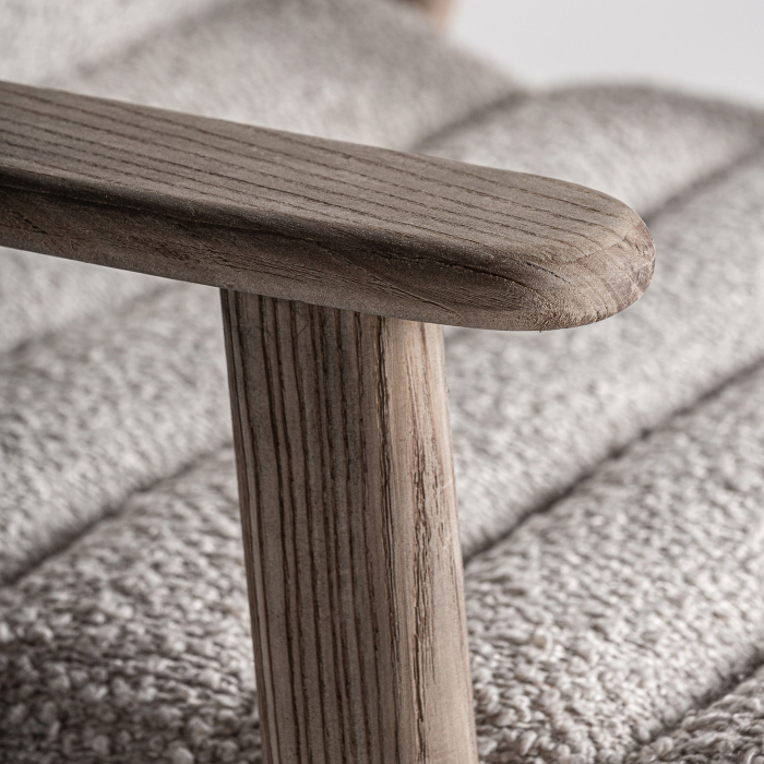 Scaun de bar tapitat din lemn de ulm cu spătar curbat Jacquard [5]