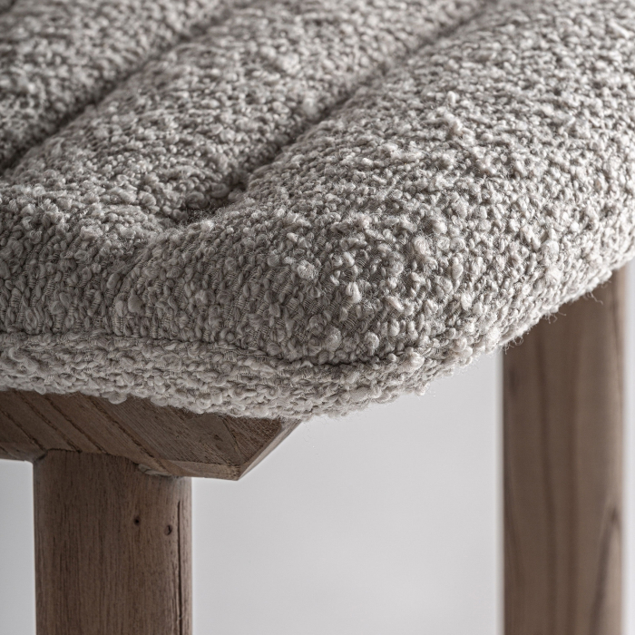 Scaun de bar tapitat din lemn de ulm cu spătar curbat Jacquard [8]