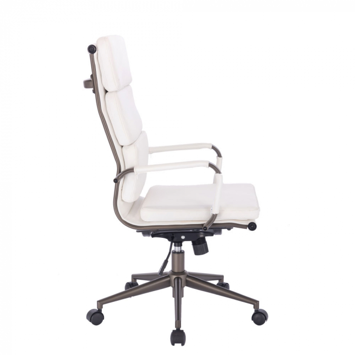 Scaun ergonomic birou alb cu spătar înalt – model Slice [4]