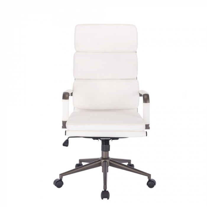 Scaun ergonomic birou alb cu spătar înalt – model Slice [2]
