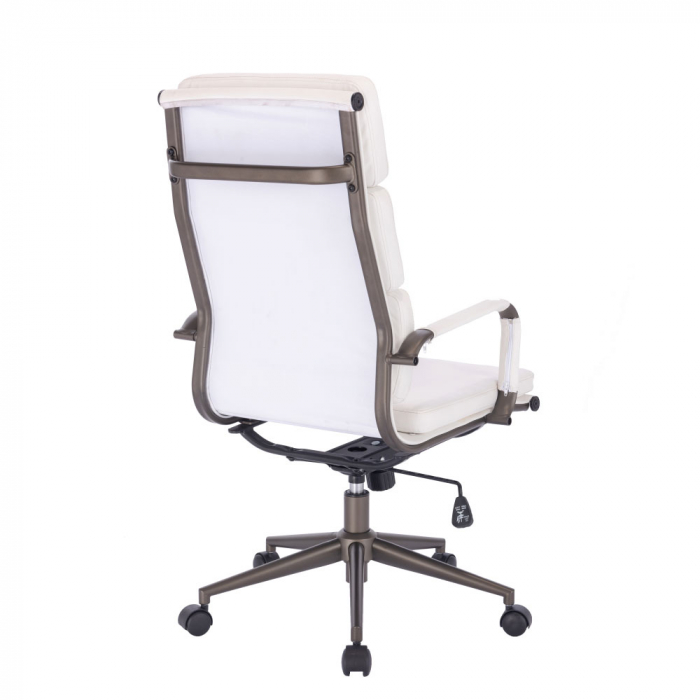 Scaun ergonomic birou alb cu spătar înalt – model Slice [3]