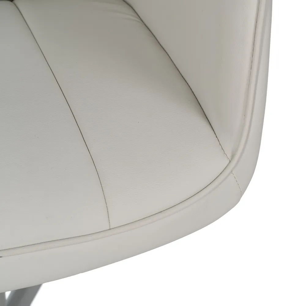 Scaun birou piele ecologica alb CreativDeco [13]