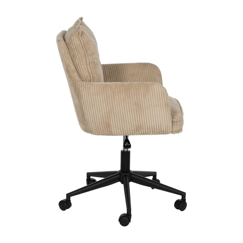 scaun birou bej cu roti ergonomic CreativDeco [5]