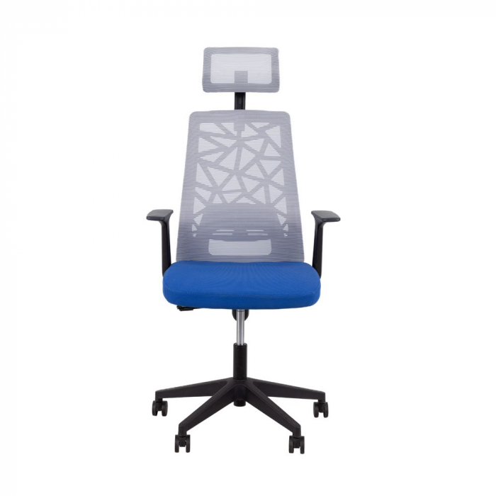 Scaun birou ergonomic albastru cu tetieră VITRIO [2]