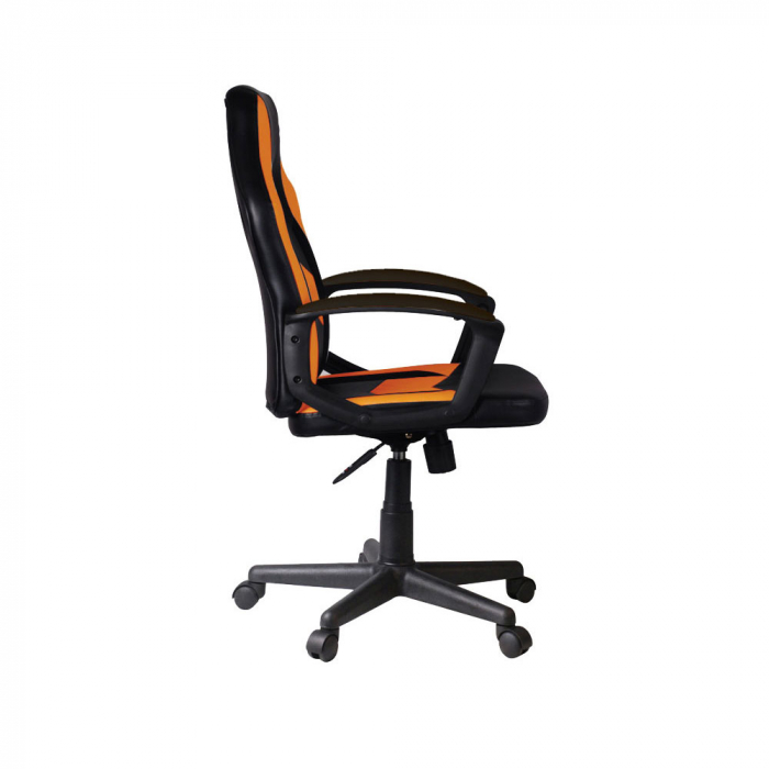 Scaun gaming ergonomic de birou negru portocaliu Goal - design dinamic [2]