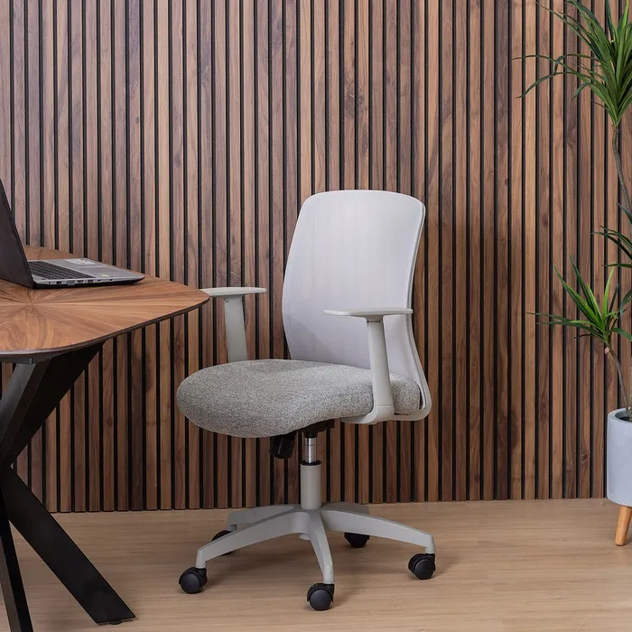 Scaun birou textil gri ergonomic CreativDeco [2]