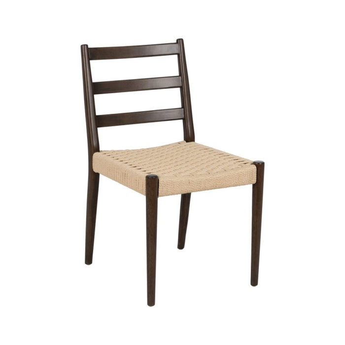 Scaun dining Melisa fără brațe lemn masiv și fibră vegetală [3]