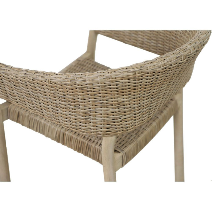 Scaun din lemn de eucalipt cu împletitură boho [10]