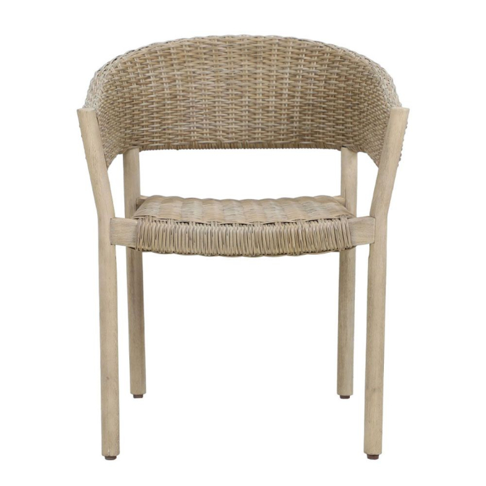 Scaun din lemn de eucalipt cu împletitură boho [3]