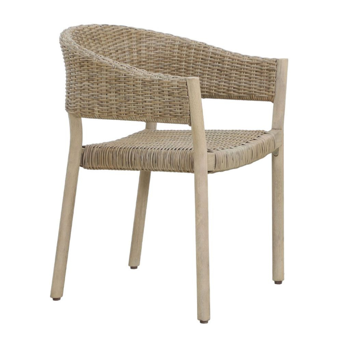 Scaun din lemn de eucalipt cu împletitură boho [5]