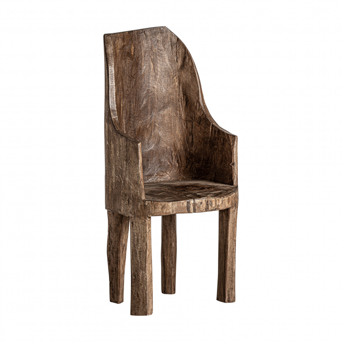 Scaun decorativ vintage lemn nuc|Piese accent [1]
