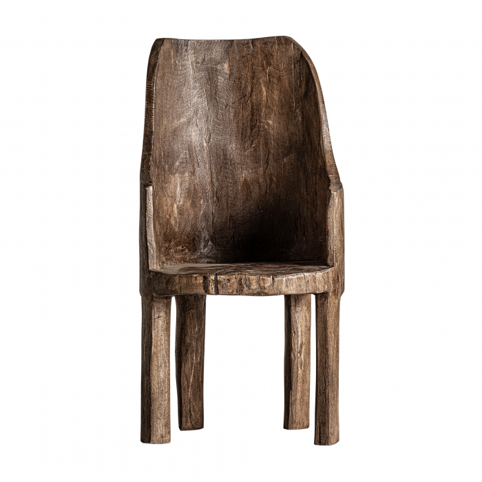Scaun decorativ vintage lemn nuc|Piese accent [2]