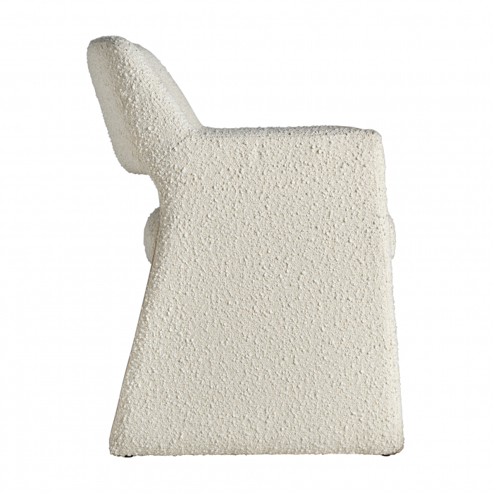Scaun Art Deco bumbac bucle alb antic|Scaune elegante de calitate [3]