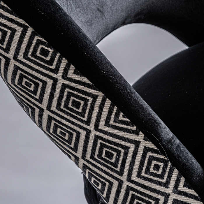 Scaun catifea contemporan negru alb|Scaune moderne de calitate [6]