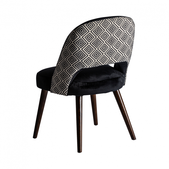 Scaun catifea contemporan negru alb|Scaune moderne de calitate [4]