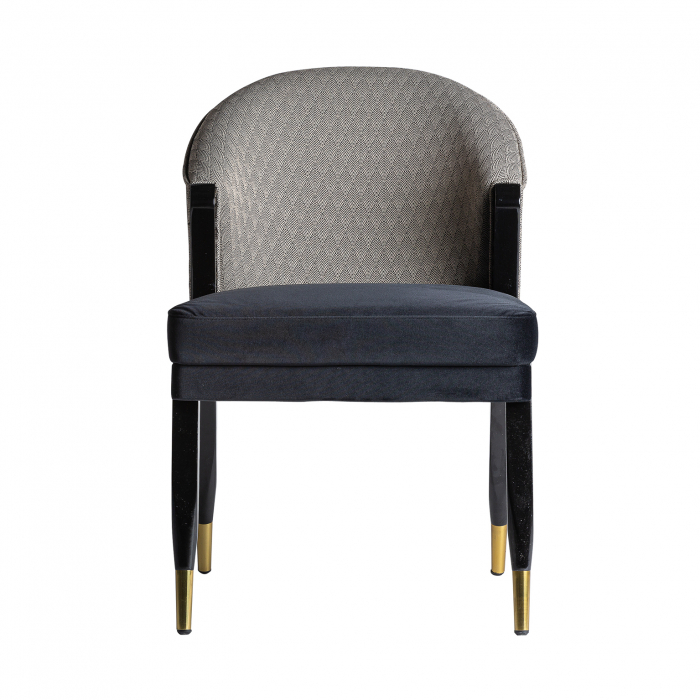 Scaun catifea Art Deco negru auriu|Scaune elegante de calitate [2]