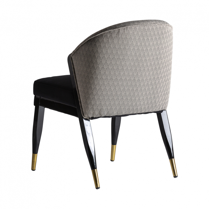 Scaun catifea Art Deco negru auriu|Scaune elegante de calitate [4]