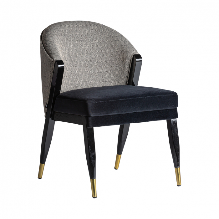Scaun catifea Art Deco negru auriu|Scaune elegante de calitate [1]
