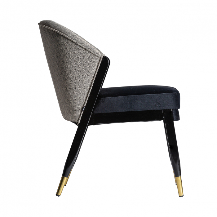 Scaun catifea Art Deco negru auriu|Scaune elegante de calitate [3]