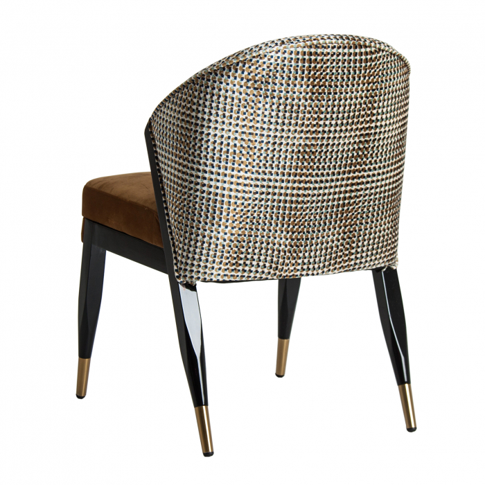 Scaun catifea Ocru contemporan|Scaune elegante de calitate [5]