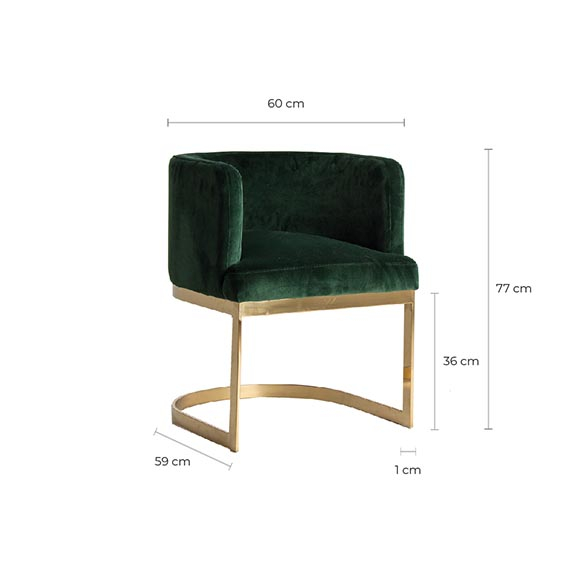 Scaun catifea verde contemporan|Scaune moderne de calitate [7]