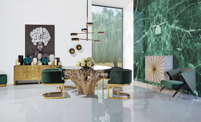Scaun catifea verde contemporan|Scaune moderne de calitate [6]