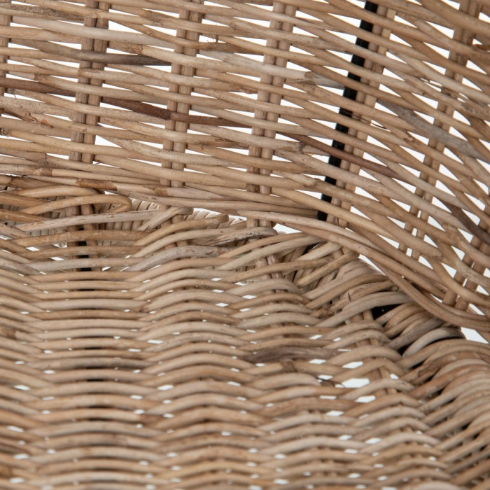 Scaun din fibră naturală cu structură metalică – design organic modern [7]