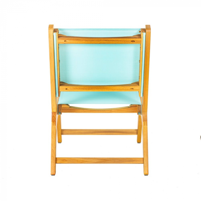 Scaun gradina pliabil din lemn acacia cu sezut verde mint model Nina 64x50x58 cm [5]