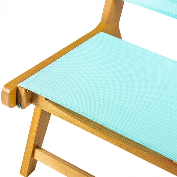Scaun gradina pliabil din lemn acacia cu sezut verde mint model Nina 64x50x58 cm [2]