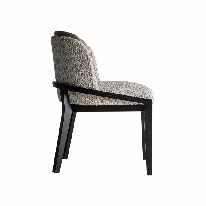Scaun Art Deco cauciuc poliester negru maro|Scaune elegante [3]
