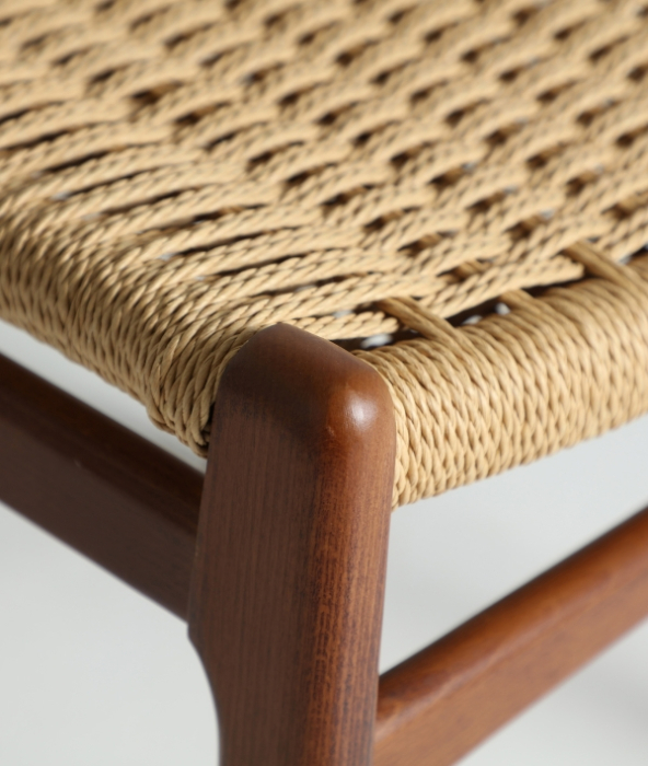 Scaun din lemn de fag maro cu șezut împletit din funie bej WHEL – scaun natural pentru dining [3]
