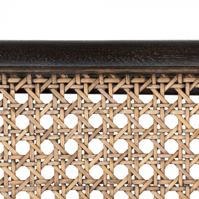 Scaun mahon si ratan negru pentru decor exotic|Scaune elegante cu design natural si contrast rafinat [10]