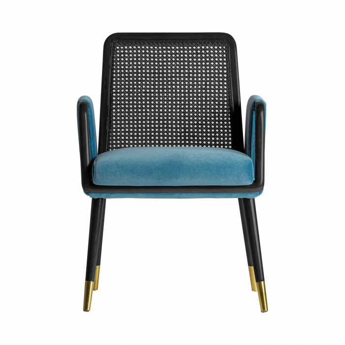 Scaun vintage lemn nuc catifea|Scaune elegante [2]