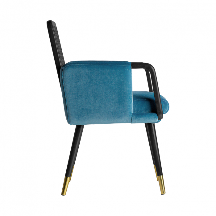 Scaun vintage lemn nuc catifea|Scaune elegante [3]