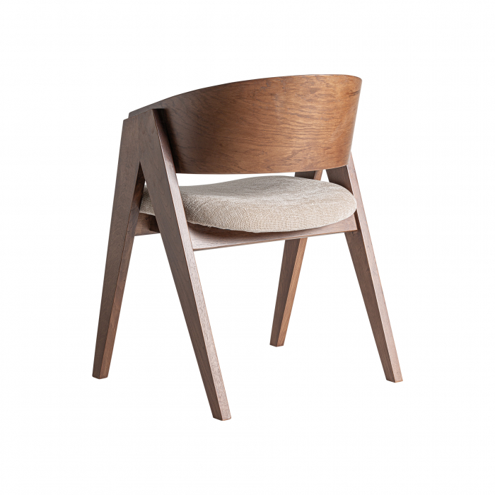 Scaun colonial lemn stejar si poliester|Scaune dining elegante [4]