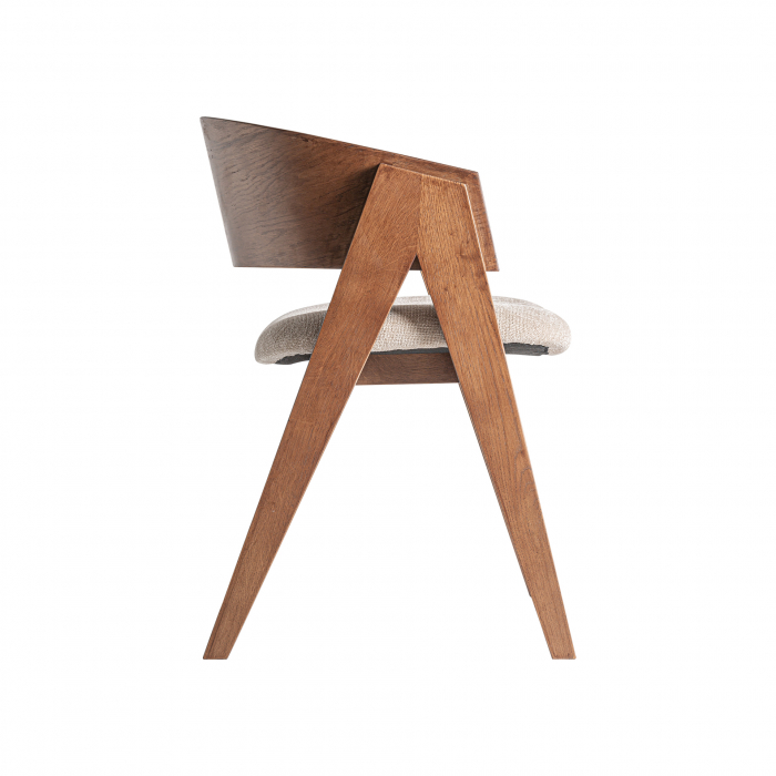 Scaun colonial lemn stejar si poliester|Scaune dining elegante [3]