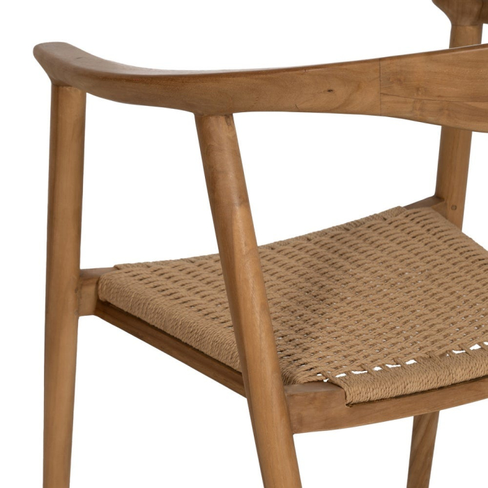 Scaun tec cu sezut plasa pentru decor aerisit|Scaune naturale moderne pentru interioare relaxate [11]