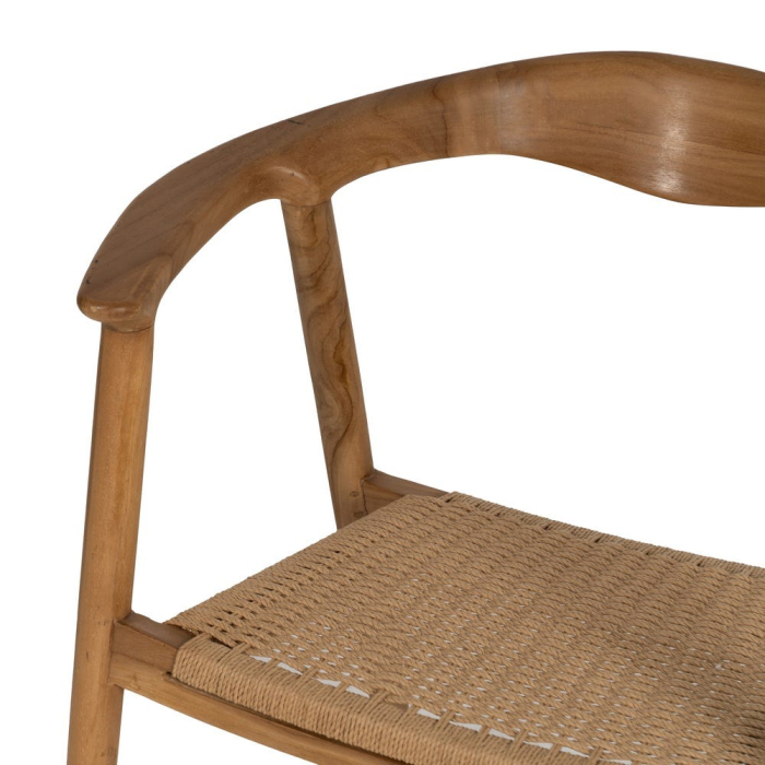 Scaun tec cu sezut plasa pentru decor aerisit|Scaune naturale moderne pentru interioare relaxate [6]