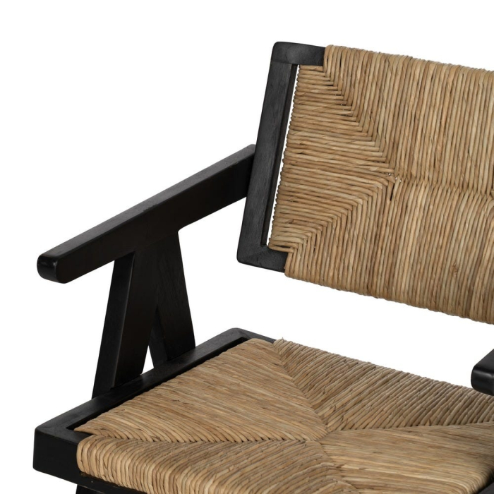 Scaun pandan impletit si tec pentru decor contemporan|Scaune naturale cu finisaj modern [6]