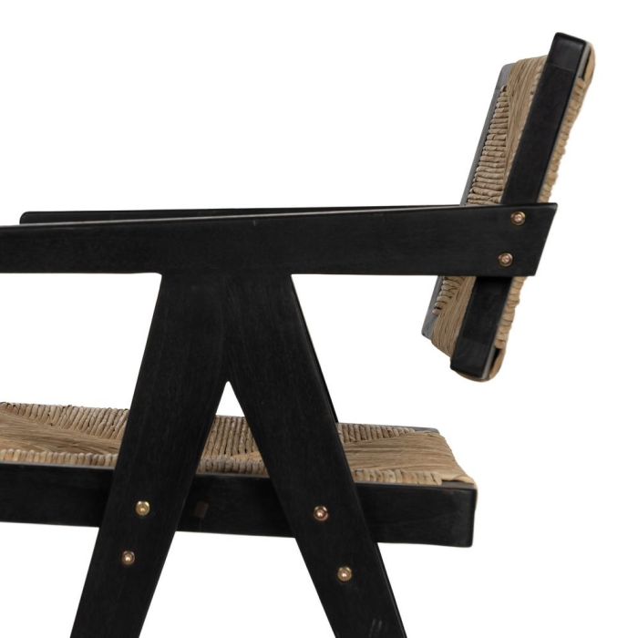 Scaun pandan impletit si tec pentru decor contemporan|Scaune naturale cu finisaj modern [7]
