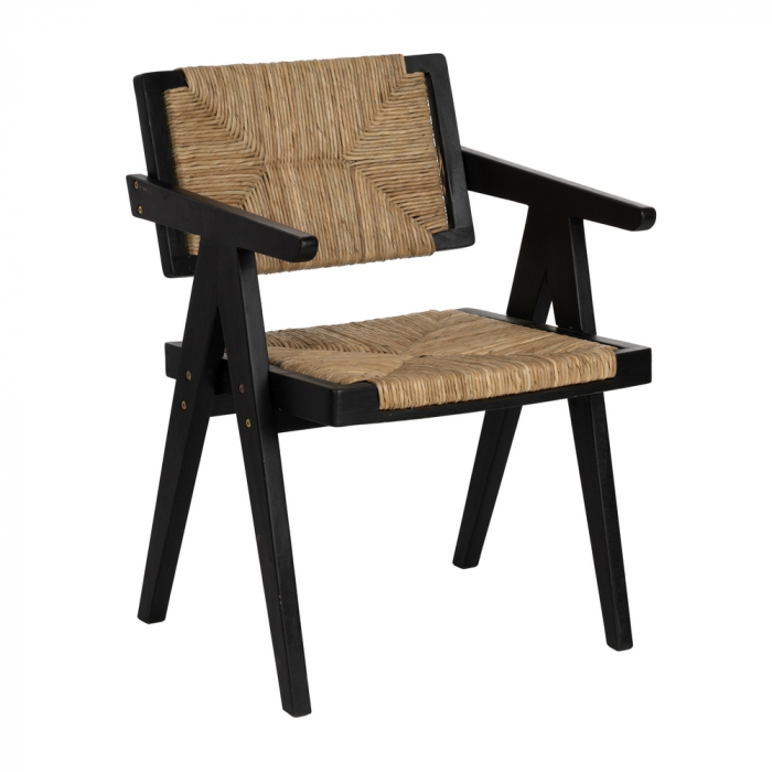Scaun pandan impletit si tec pentru decor contemporan|Scaune naturale cu finisaj modern [2]