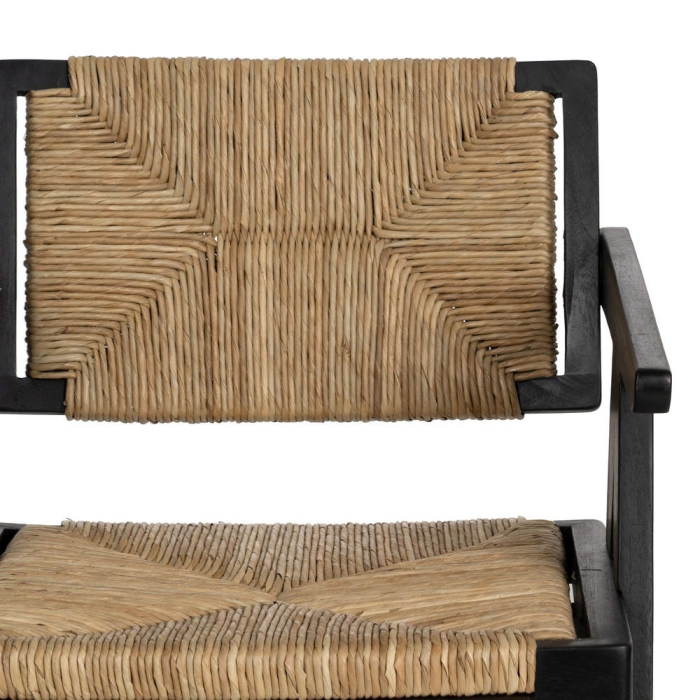 Scaun pandan impletit si tec pentru decor contemporan|Scaune naturale cu finisaj modern [5]