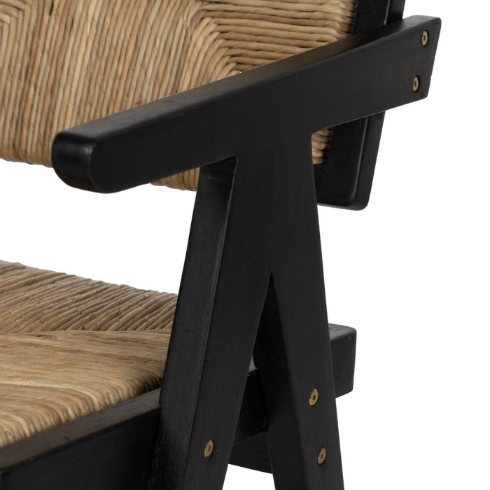 Scaun pandan impletit si tec pentru decor contemporan|Scaune naturale cu finisaj modern [9]