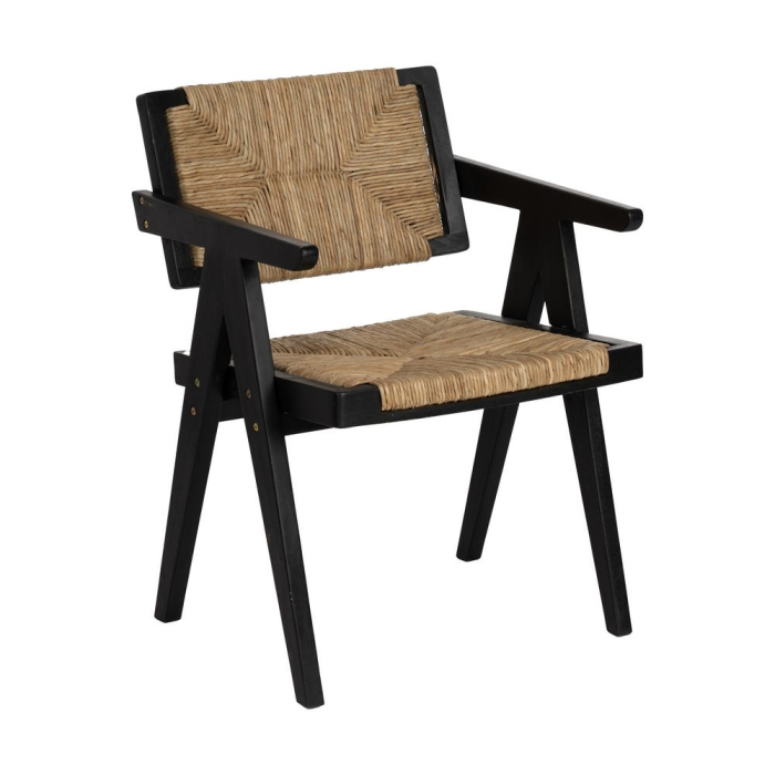 Scaun pandan impletit si tec pentru decor contemporan|Scaune naturale cu finisaj modern [2]