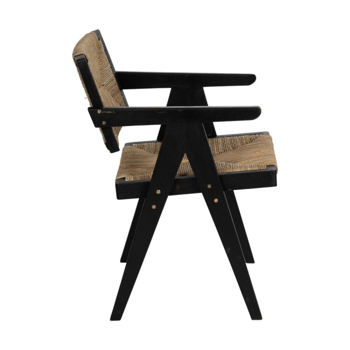 Scaun pandan impletit si tec pentru decor contemporan|Scaune naturale cu finisaj modern [3]