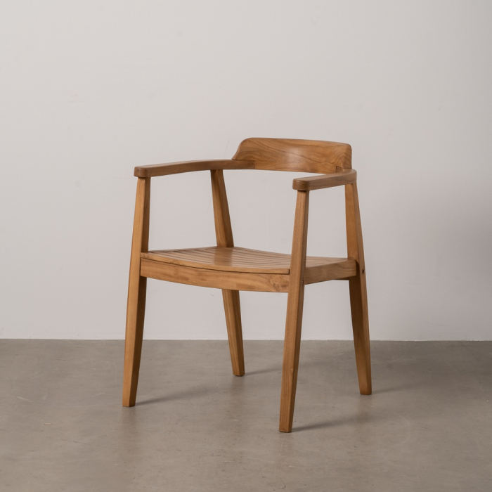 Scaun tec cu brate pentru decor scandinav|Scaune din lemn masiv pentru interioare naturale [1]
