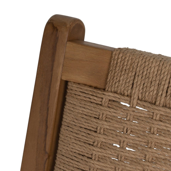 Scaun confortabil tec si plasa pentru decor natural|Scaune durabile din lemn pentru interioare relaxante [7]