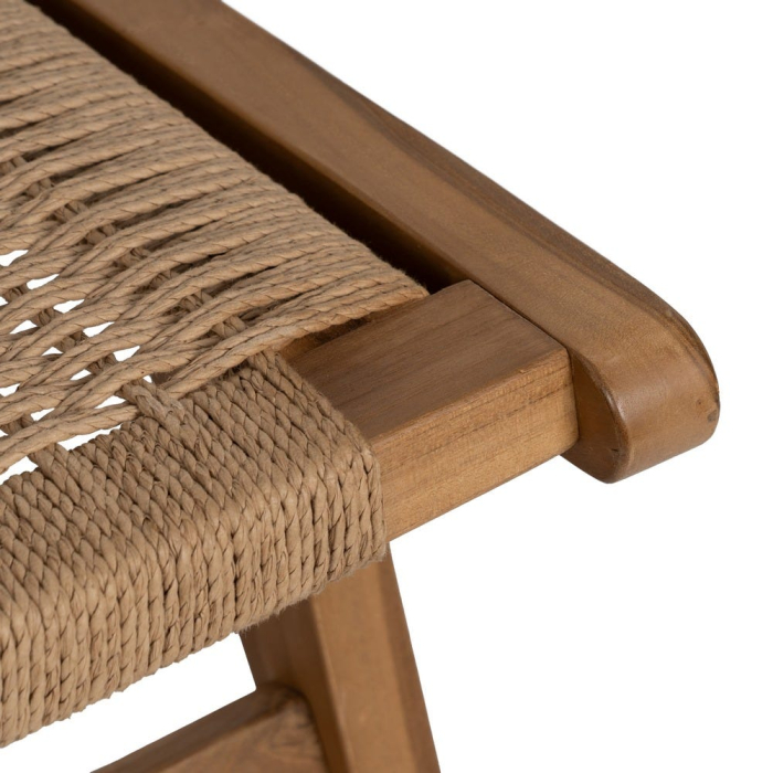 Scaun confortabil tec si plasa pentru decor natural|Scaune durabile din lemn pentru interioare relaxante [8]