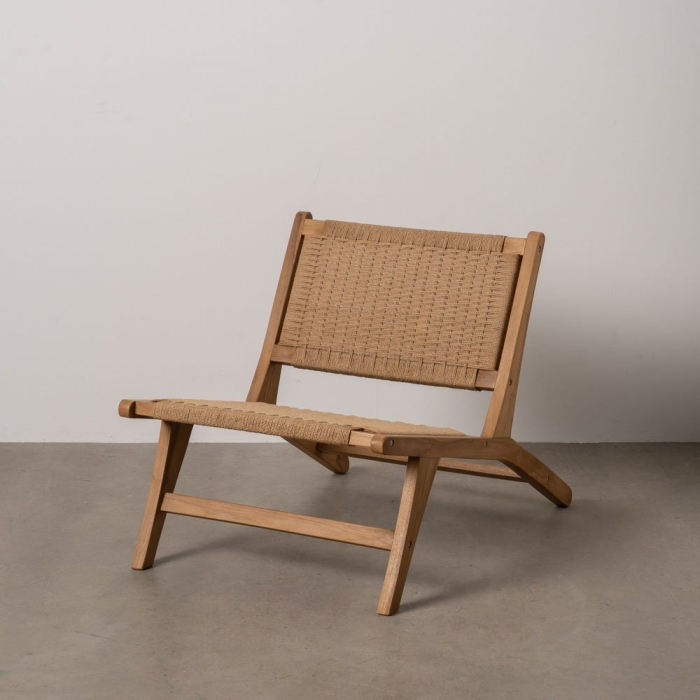 Scaun confortabil tec si plasa pentru decor natural|Scaune durabile din lemn pentru interioare relaxante [13]