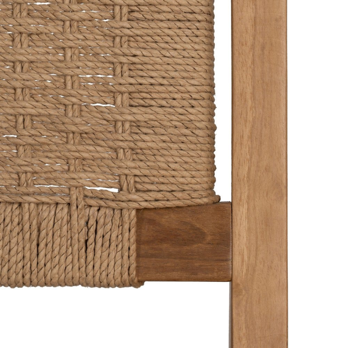 Scaun confortabil tec si plasa pentru decor natural|Scaune durabile din lemn pentru interioare relaxante [10]